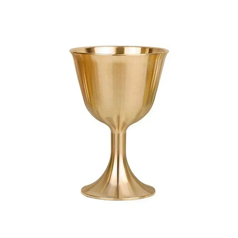 Drinkware Wine Glass Beer Cup Brass Mug Drinkware Copper Smooth Edge Water Lightweight Red Wine Glass Brand New