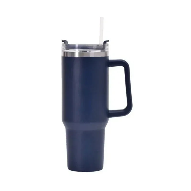 Insulated Tumbler with Handle and Straw Double Wall Thermal Iced Travel Mug for Car & Outdoor Use Perfect Gift for Coffee Lovers