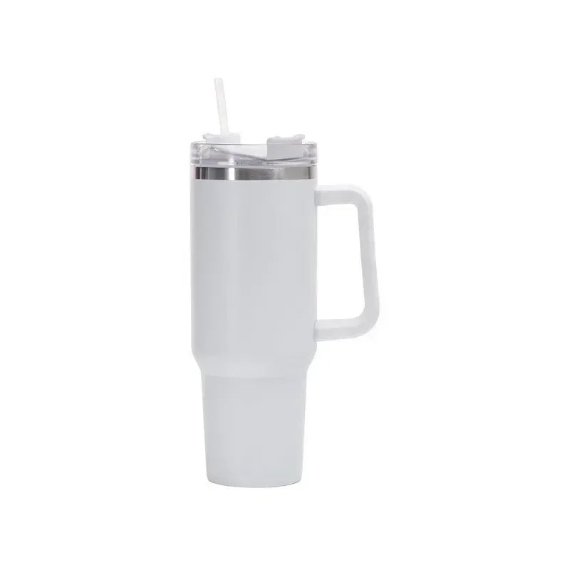 Insulated Tumbler with Handle and Straw Double Wall Thermal Iced Travel Mug for Car & Outdoor Use Perfect Gift for Coffee Lovers