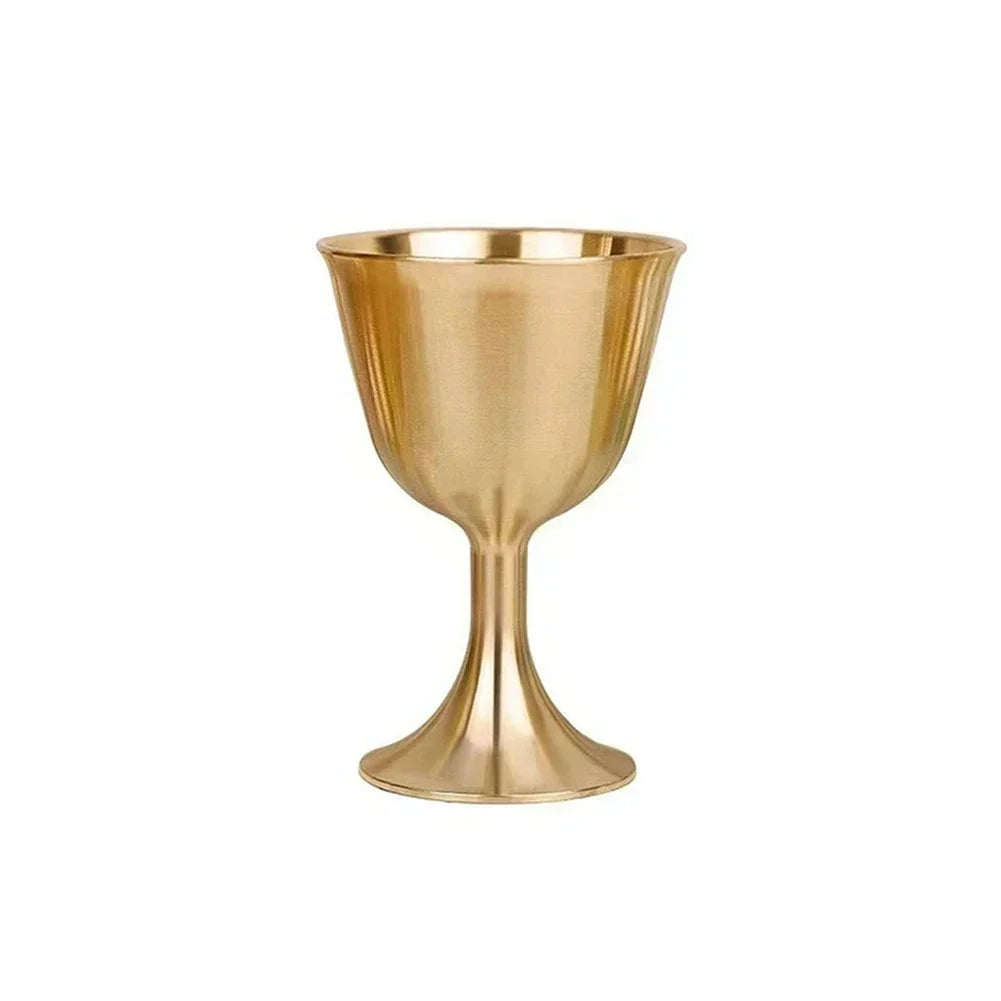 Drinkware Wine Glass Beer Cup Brass Mug Drinkware Copper Smooth Edge Water Lightweight Red Wine Glass Brand New