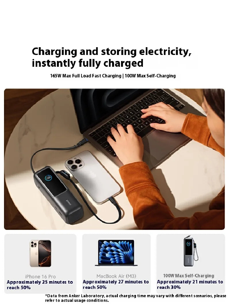 Anker Energy Cabin 165W Power Bank — 20,000mAh Fast Charging, Air Travel Approved