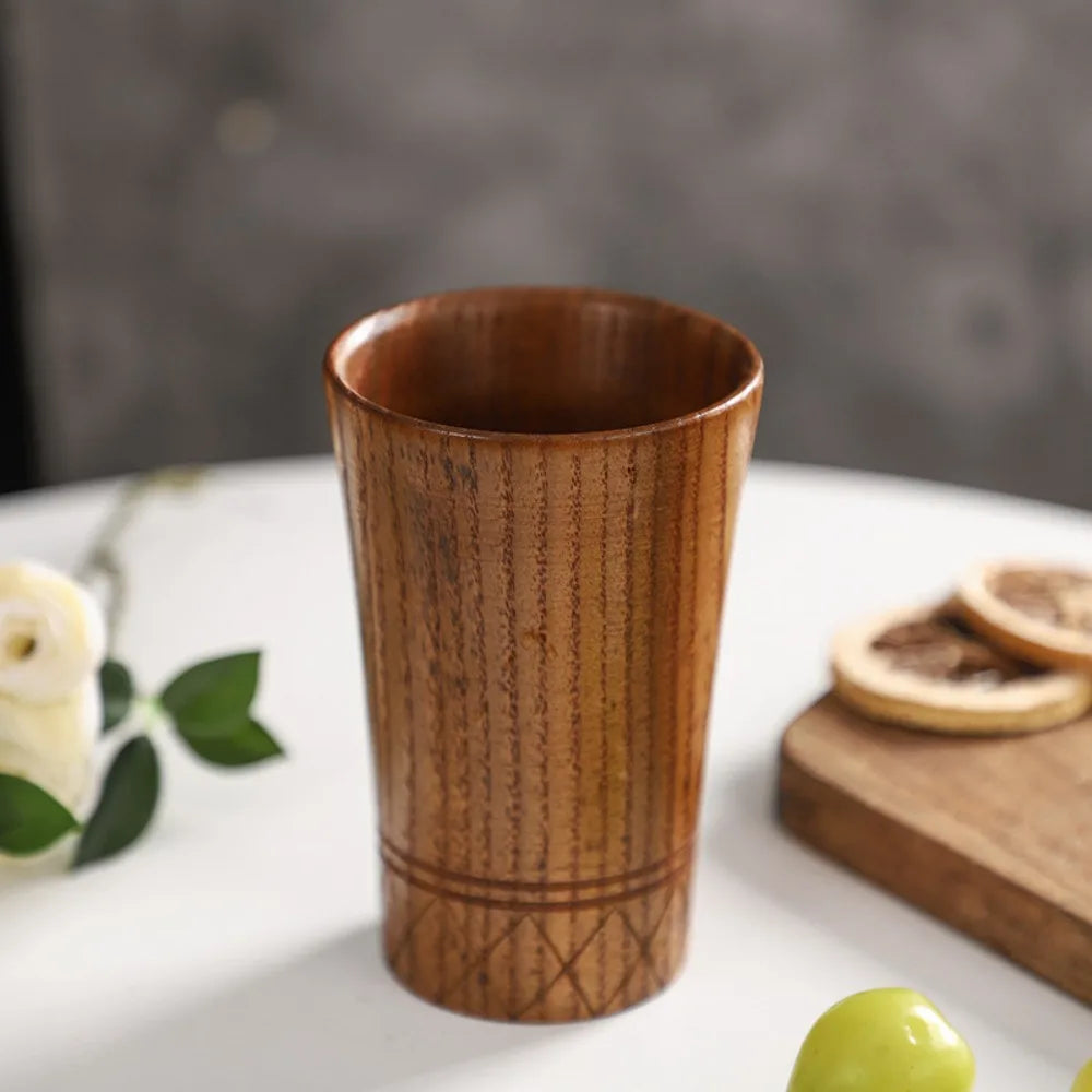 Drinkware Anti-scalding Japanese Style Wooden Mugs Anti Fall Handmade Tea Cups Retro Coffee Cups Gift