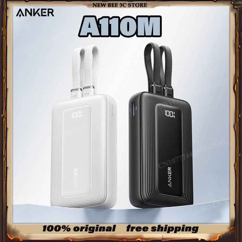 ANKER A110M 45W Fast Charging 20000mah Portable Power Bank Built-in Dual USB-C Cables Flight Approved For iPhone 17 PowerBank